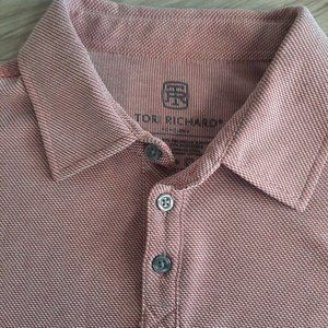 Tori Richard Men's L Red Polo Short Sleeve Shirt